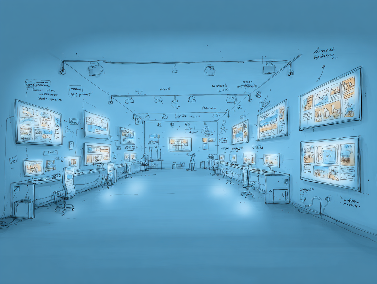 Redacción global impulsada por IA: periodistas y sistemas de IA generando contenido multilingüe para medios internacionales.